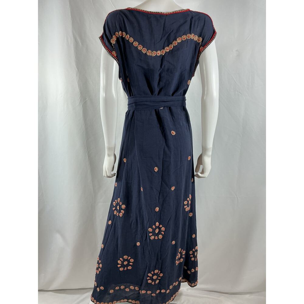 The Great. 'The Beaded' Blue Cotton Corridor Dress Size 1 - Picture 3 of 4